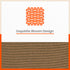 AKIRA Jute Cushion Covers For Home | Beige (Set of 5 - 16 x 16 Inches)